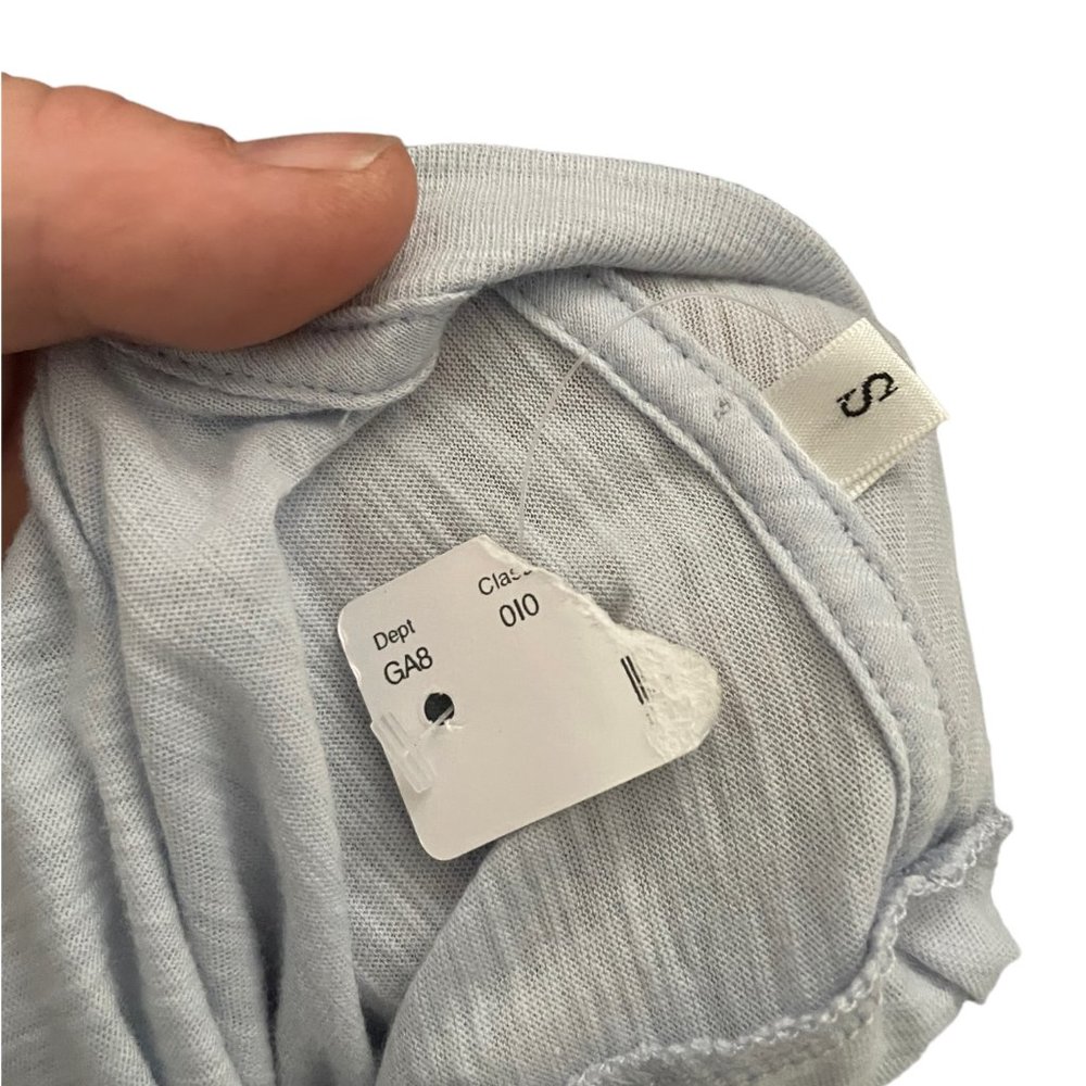 J Crew Soho New York T Shirt Small S Slub Cotton Blue Crew Neck Top NYC - Picture 5 of 7